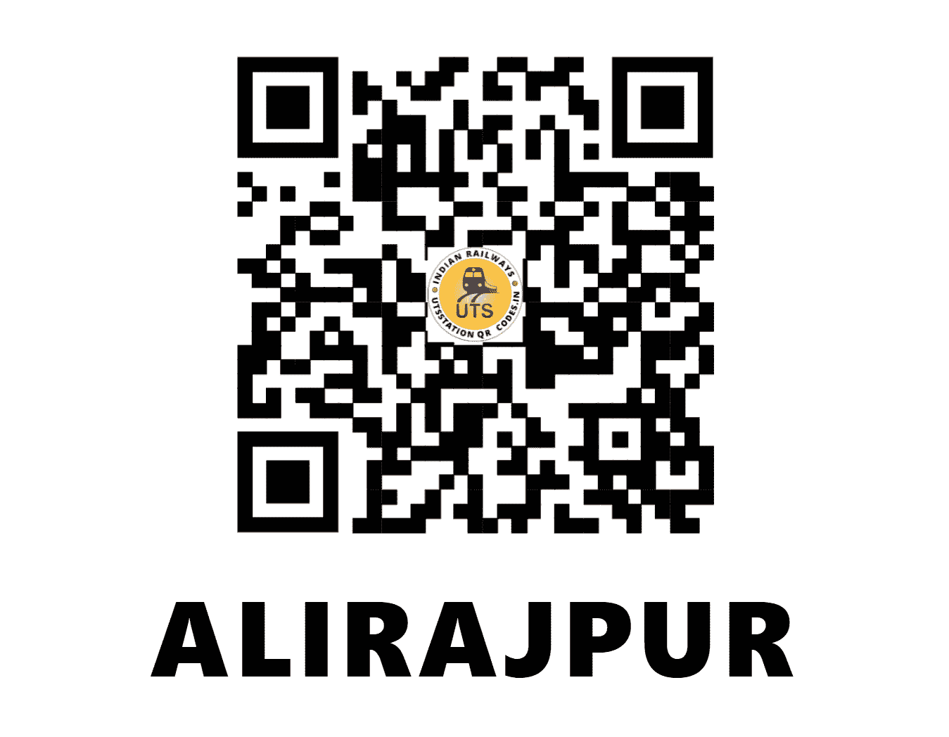 UTS QR Code for ALIRAJPUR - ARPR (WR - MADHYA PRADESH)